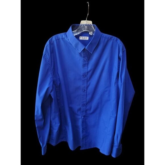 Alex Vando Other - Alex Vando Mens XL Button-Down Dress Shirt Blue 97% Cotton 3% Spandex